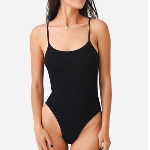 Hunza G Black One Piece Swimsuit